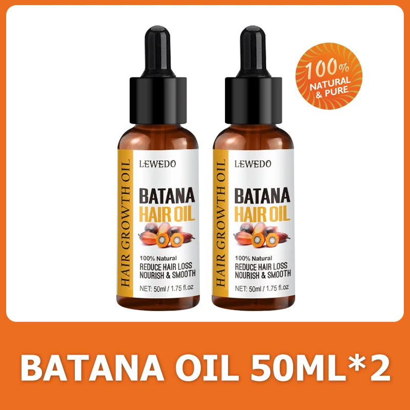 Lewedo Naturals Batana Oil Fast Hair Growth for Men Women Pure Batana Oil Nourish Shiny Hair Healthy Hair Care Anti Hair Loss