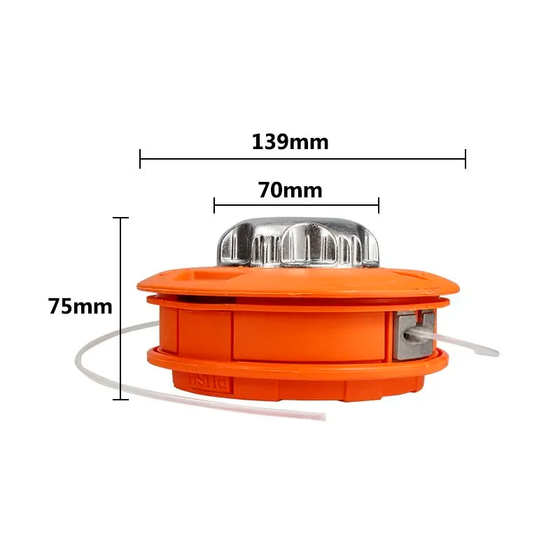 2026 M10 Aluminum Nylon Brush Mower Bump Spool Grass Trimmer 2 Lines Cutter Head Thread Line String Saw Grass Brush Mower