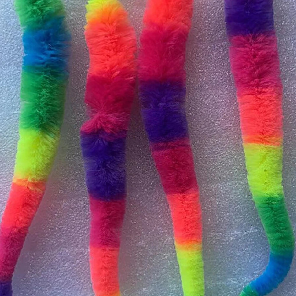 Bouncing Caterpillar Cat Toy - Colorful Elastic Teasing Ball – photo 4