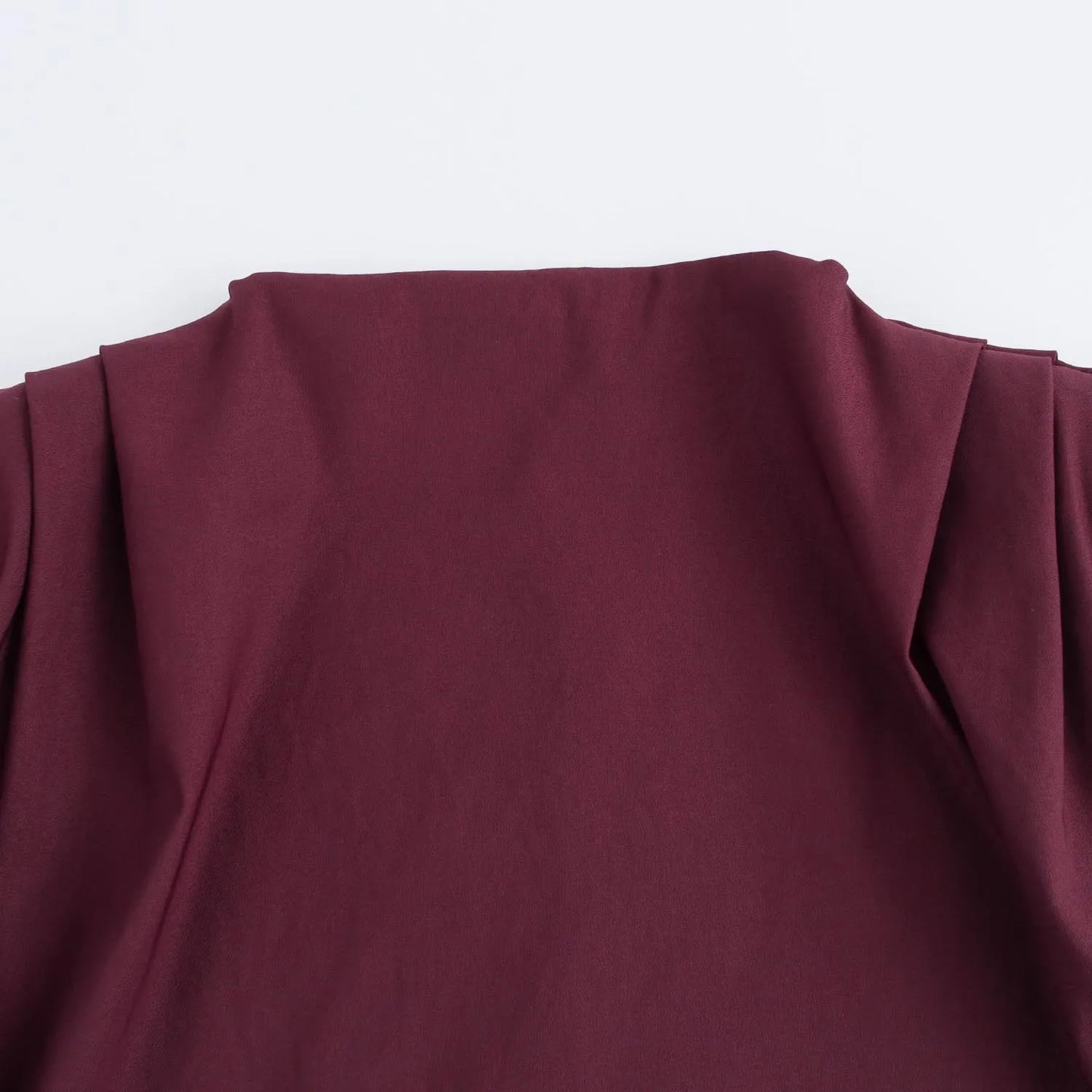 Fashion Shoulderless Top European American Style Simple Pleated Decorative New Top