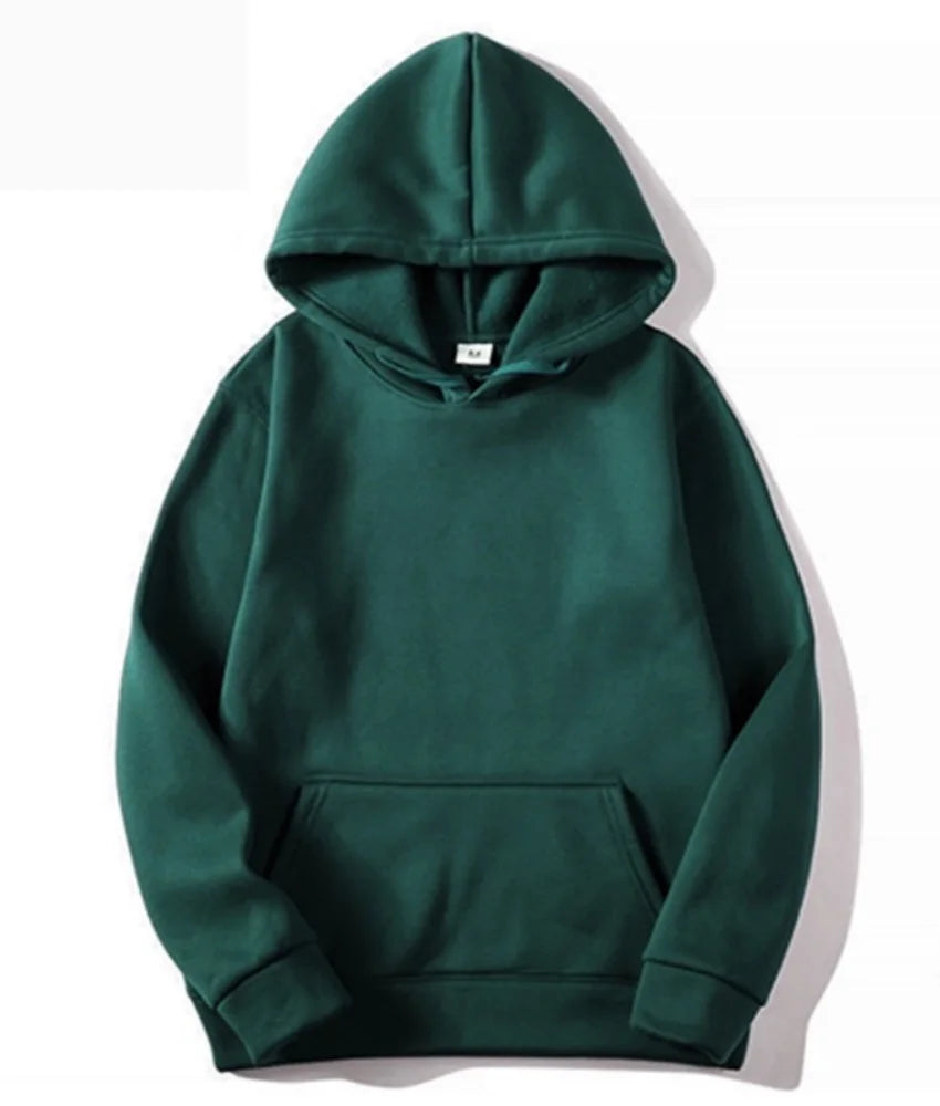 Plain fleece pullover hoodie - view 9