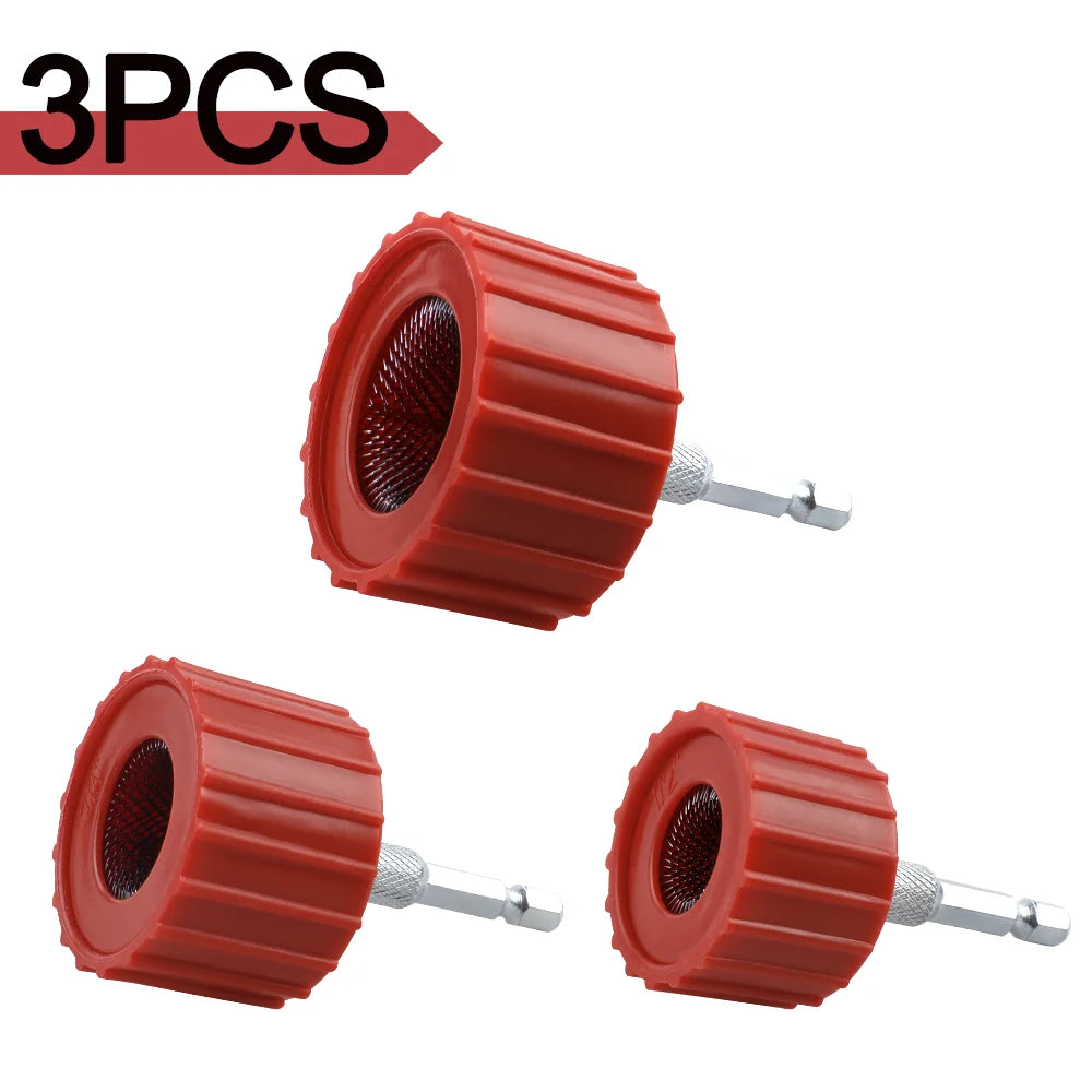 3/9Pcs Copper Pipe Cleaner Set(1/2, 3/4 & 1Inch)  Copper Tube Cleaning Brush and Stainless Steel Hex Bar Twisted Wire Hole Brush