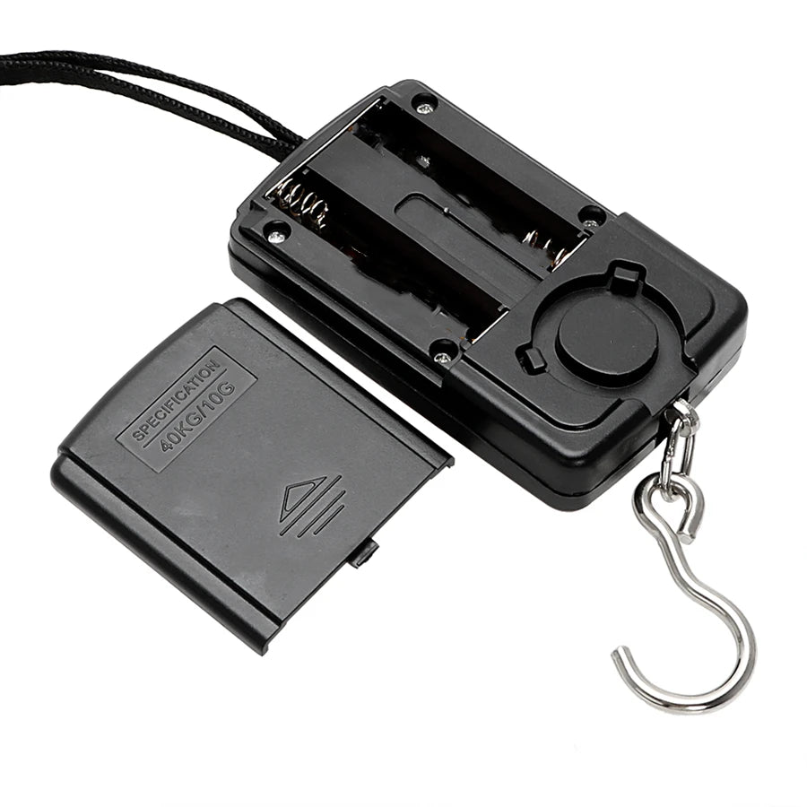 40kg Multifunctional Mini Electronic Digital Portable Hanging Scale Weighs Tool for Fishing Luggage Suitcase Travel Hook Scales