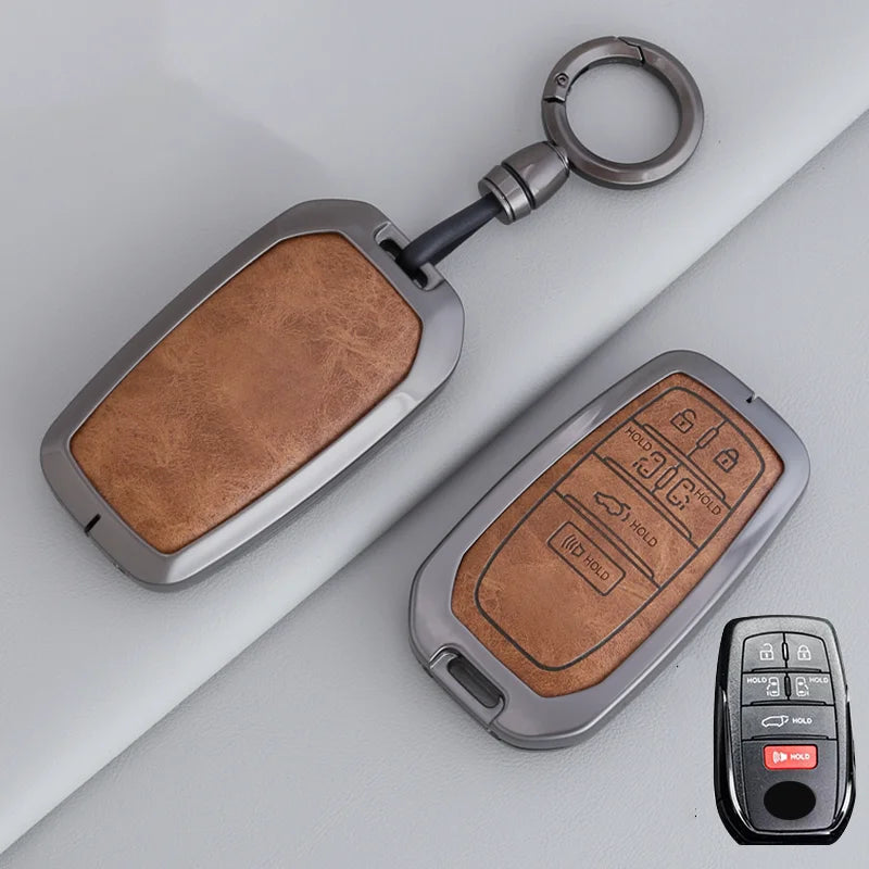 6 Button for TOYOTA Sienna RAV4 VENZA Mirai Hybrid Vehicles Alphard PREVIA Voxy Smart Remote Key Case Zinc Alloy Car Key Cover