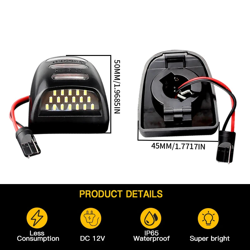 LED License Plate Lights (2-Pack) — Chevrolet Suburban, Tahoe & GMC Sierra / Yukon