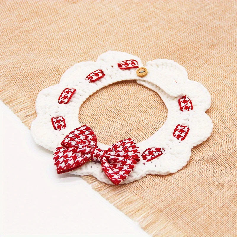 1PC Fashionable and Cute Cat Collar with Bowtie for Pet Cats and Dogs Great for Decoration and Photo Shoots