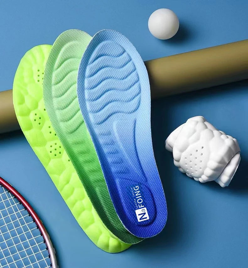 4D Cloud Sports Insoles – Shock Absorbing, Breathable PU Shoe Inserts