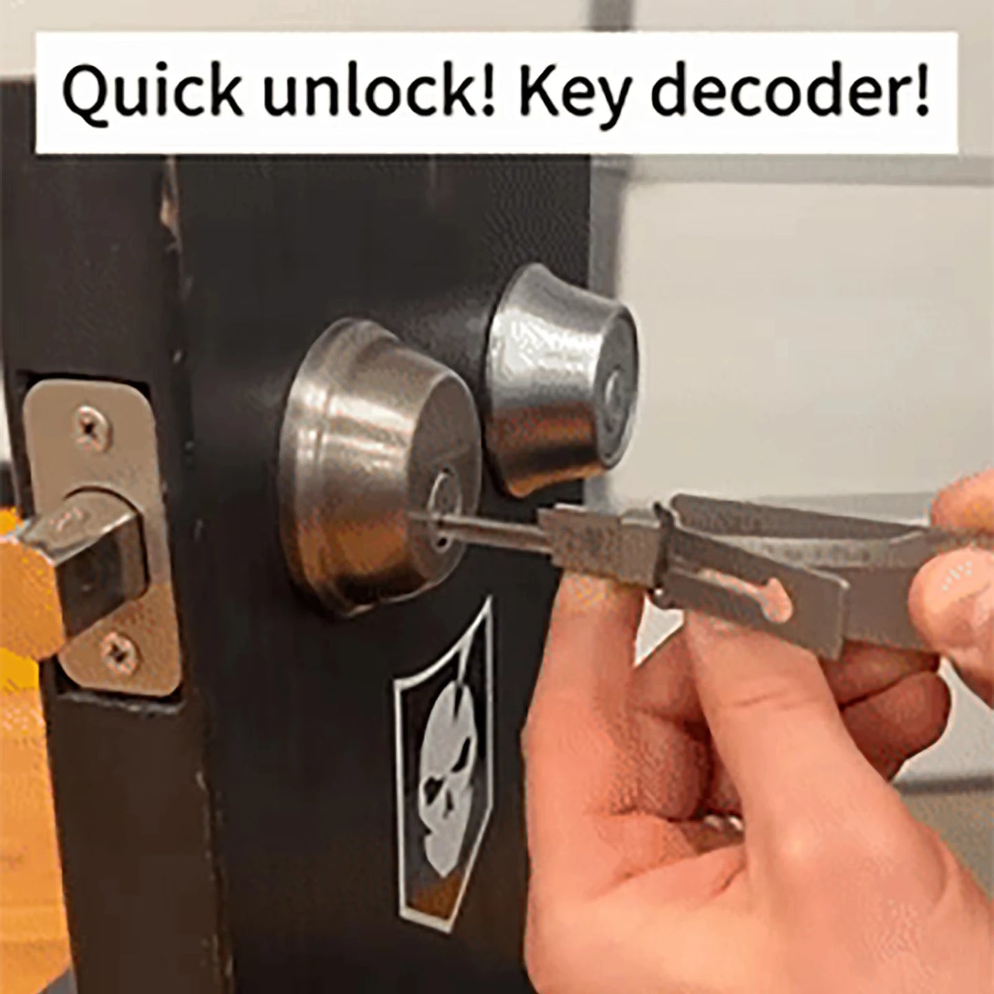 SS001 Key Decoder Stainless Steel Lock Key Precision Hook Pick Set Maintenance Repair Tool Unlocking Engineering Multi-function