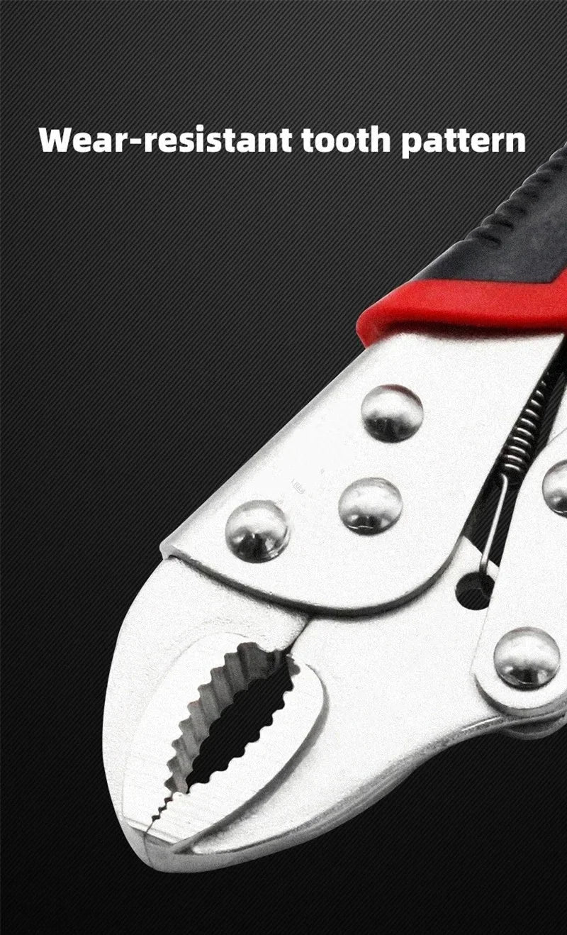 5 Inch Locking Pliers Set Curved Jaw Straight Long Nose Multi Function Welding Tool For DIY Repair Clamp Vise Grip