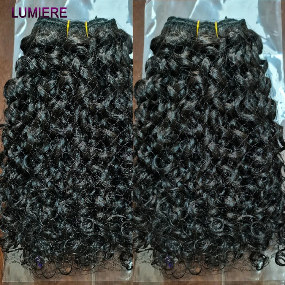 8-24Inch Mongolian Pixie Curly Human Hair Bundles Deal Bouncy Jerry Curly Hair Bundles Brazilian Raw Virgin Hair Weave Extension