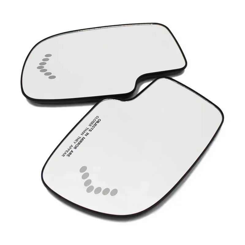 For GMC Cadillac Chevy Silverado 1500 2003 - 2007 Driver / Passenger Side Door Wing Mirror Glass Heated Turn Signal Light Plate