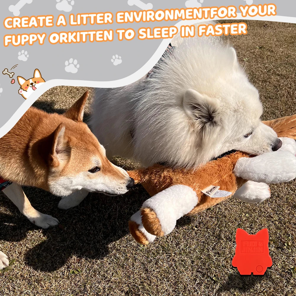 Puppy Toys with Heartbeat Dog Toys, Pet Separation Stress Soft Plush Relief and Calming Sleep Partner Behavior Aid Toys