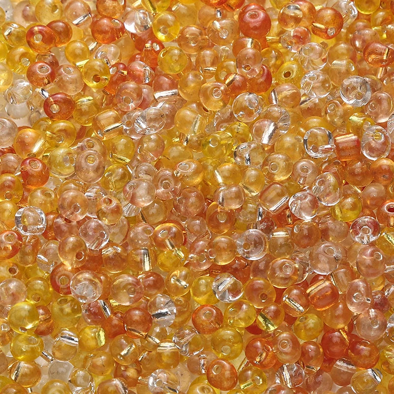 110pcs 4mm Silver Lined Seed Beads Water Drop Shape Czech Glass Beads For DIY Jewelry Making Crafts Charms Bracelets Accessories