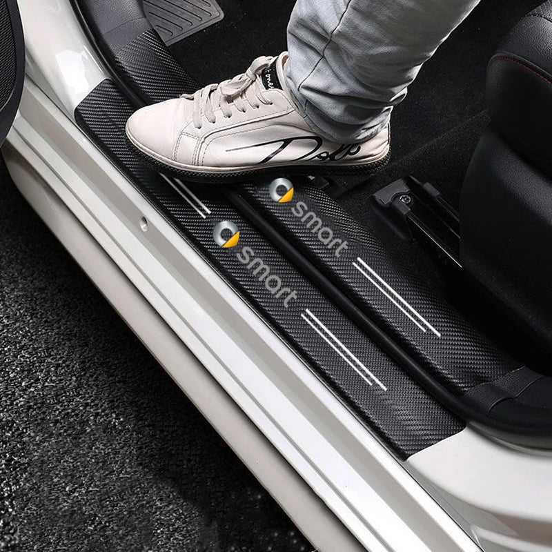 Carbon Fiber Door Threshold Protective Strip – Compatible with Smart Fortwo 450 451 453 & Forfour