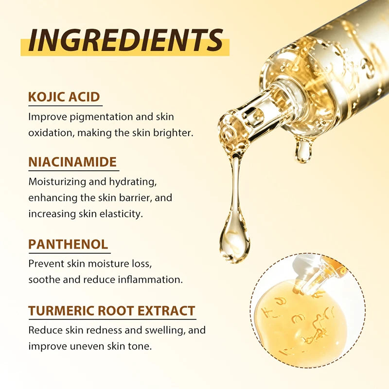 Kojic Acid Turmeric Facial Ampoule Serum With Niacinamide Deep Moisturizing Nourishing Essence