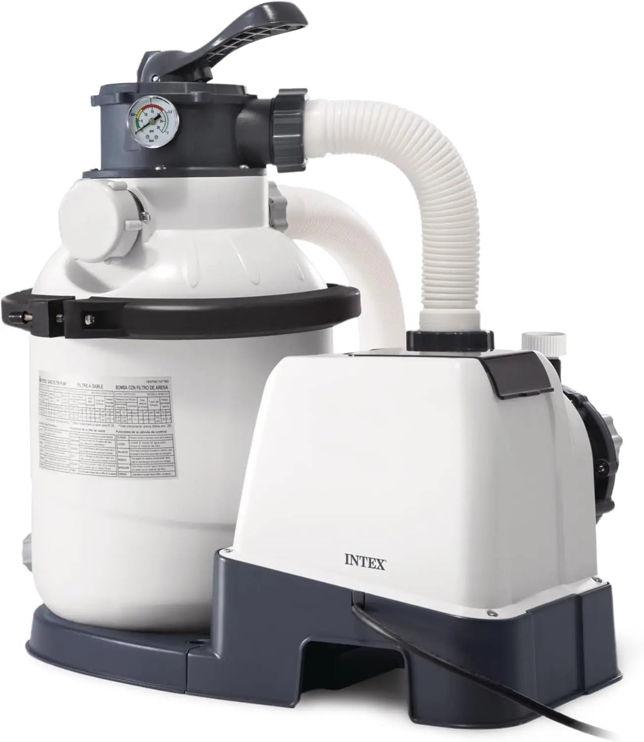 INTEX Krystal Clear Sand Filter Pump for Above Ground Pools Swimming Pool Pump with Automatic Timer Hydro Aeration Tech