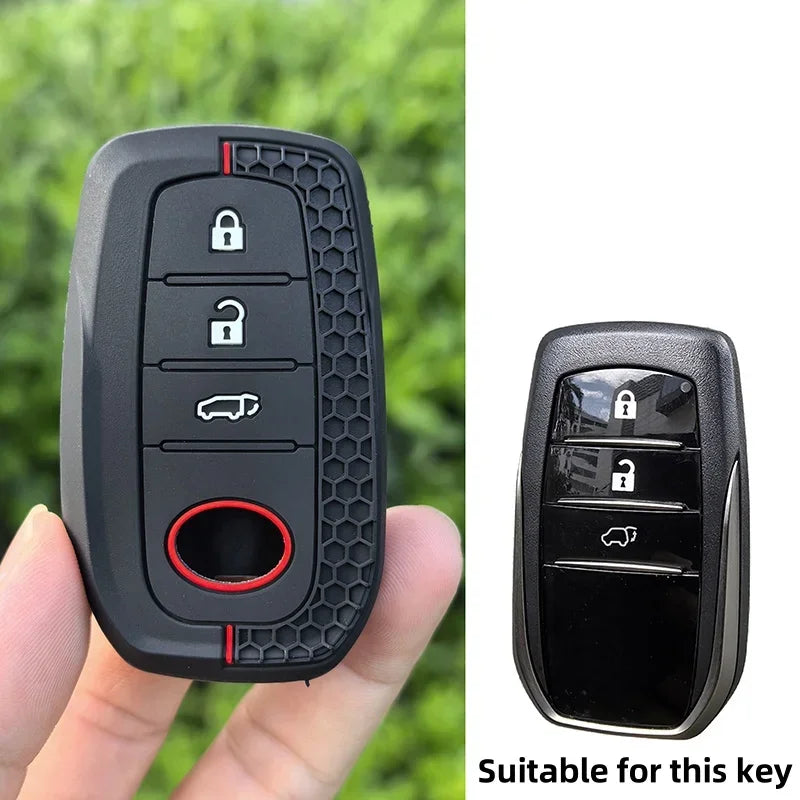 2026 Silicone Auto Remote Car Key Case Cover For Toyota CHR Hilux Fortuner Land Cruiser 200 Camry Corolla Crown RAV4 Highland