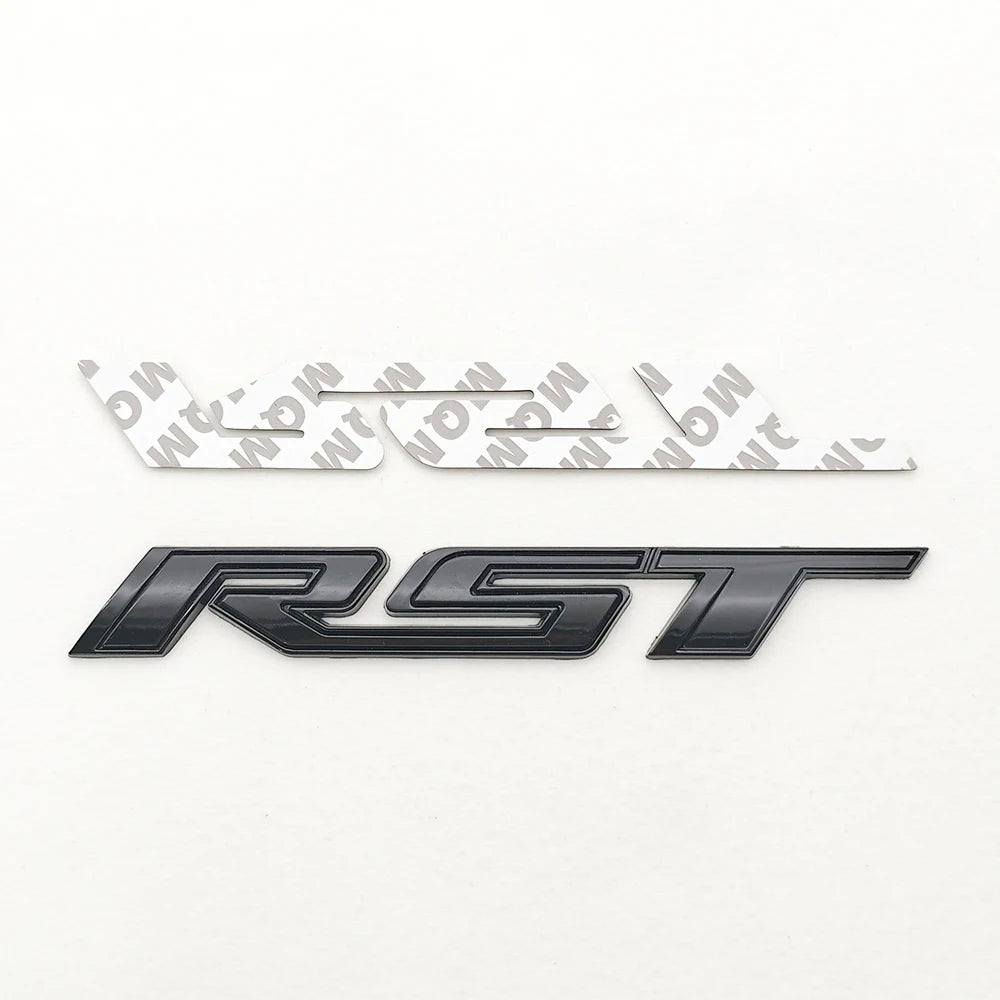 3D Metal Car Sticker RST Logo Front Grill Emblem Trunk Fender Badge For Chevrolet Tahoe Silverado Suburban Colorado Accessories
