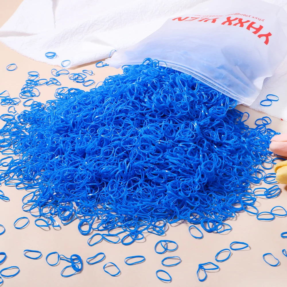 MMAlto Colorful Disposable Elastic Hair Ties for Girls – 500/1000/2026 Pcs Bulk Pack