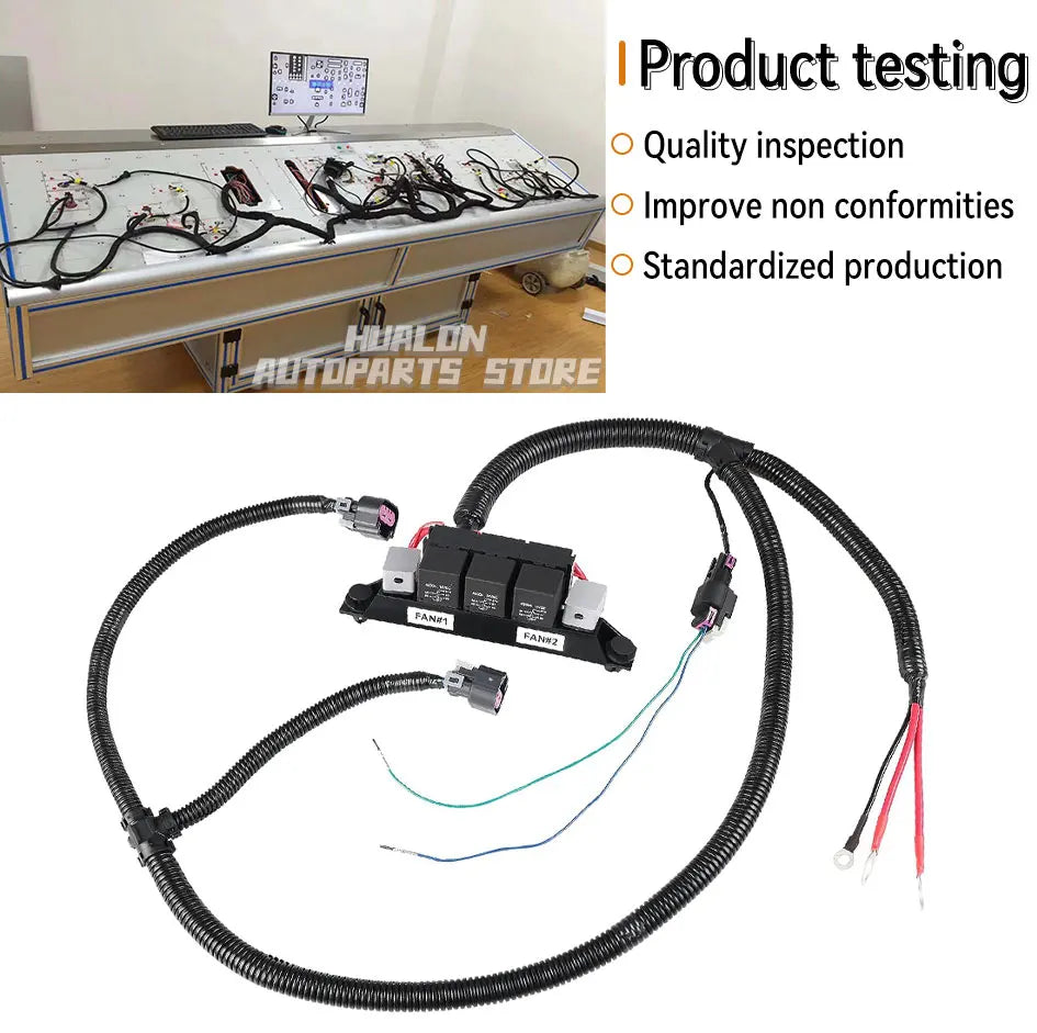 674-00923 JCTFN22 Electric Dual Fan Control Wiring Harness Fits for Chevy Silverado Tahoe GMC Sierra Yukon Replaces 67400923