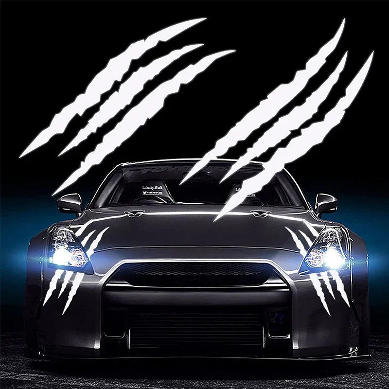 Wolf Claw Car Stickers Car Hood Vinyl Sticker Creative Headlight Decor Decal Monster Claw Scratches Vinyl Film Auto Decoration