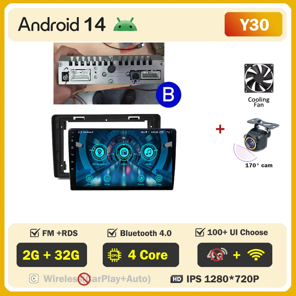 Car Stereo with Apple CarPlay & Android Auto, Compatible with Renault Trafic 2, Opel Vivaro A & Nissan Primastar