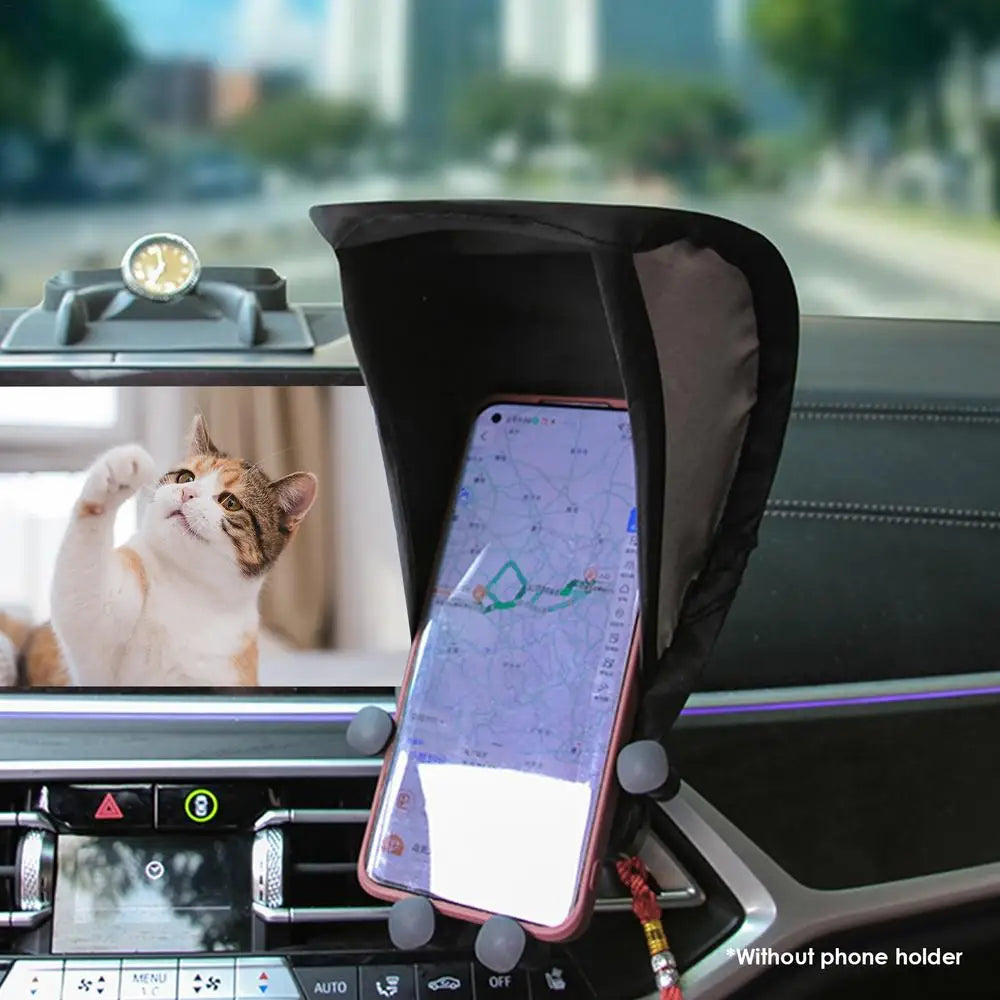 Cell Phone Umbrella Sun Shade Sun Shade For Phone Mobile Phone Holder Glare Blocking Sun Shade For Phone For Car Motorcycle Bike