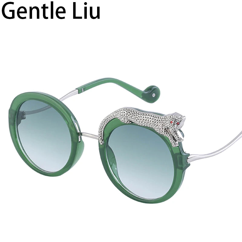 Round Steampunk Sunglasses for Women — Retro Metal Frame