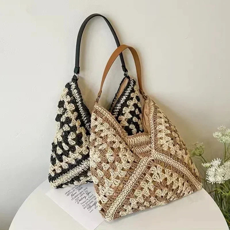 Women's Retro Woven Handbag - Lightweight Commuter Shoulder Bag - photo 4