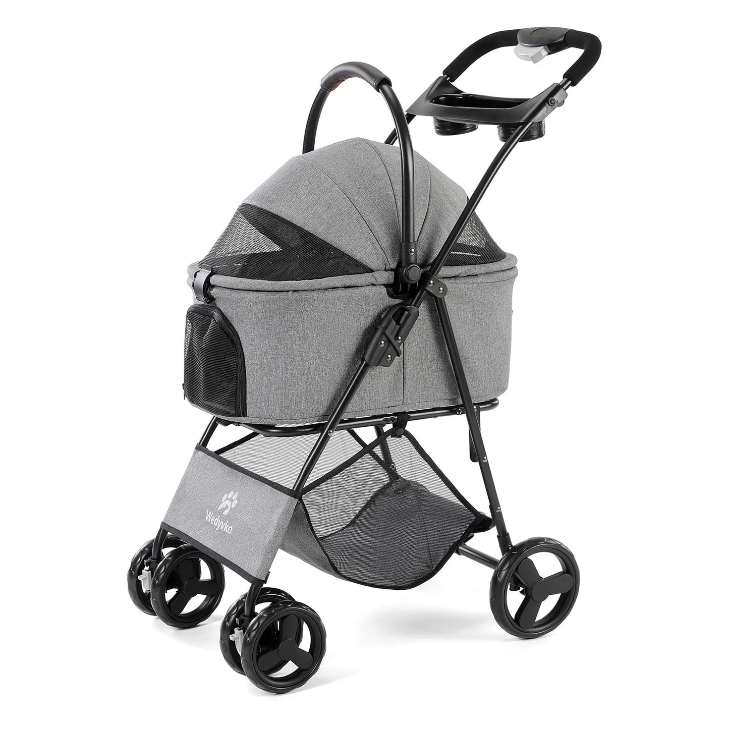 3-in-1 Pet Stroller with Removable Carrier – Folding All-Terrain Waterproof Stroller for Small & Medium Dogs & Cats | 7 Colors