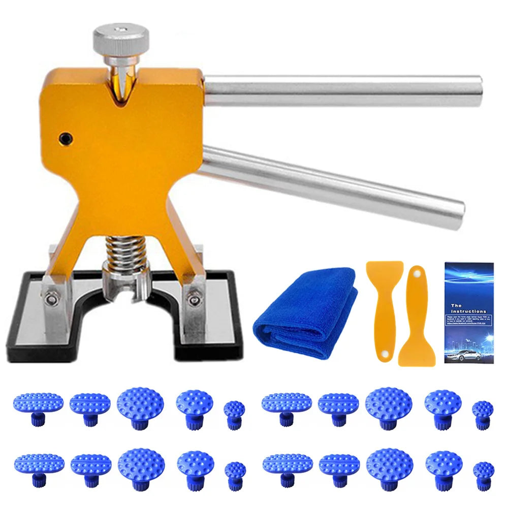 Professional Paintless Car Dent Repair Kit – 25/35/77PCS Auto Body Dent Removal Tools with Puller & Glue Gun