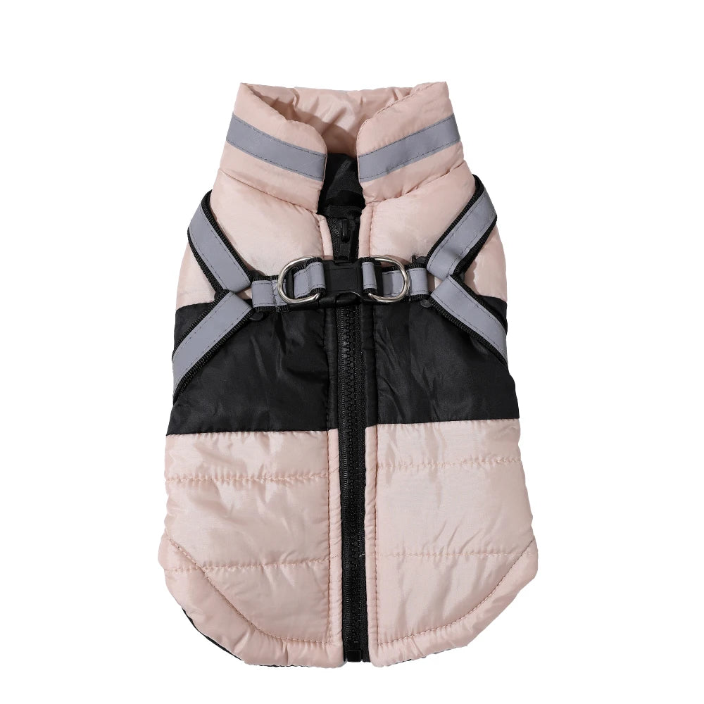 Dog Winter Jacket with Built-In Harness - Reflective Coat for Small Dogs - photo 9