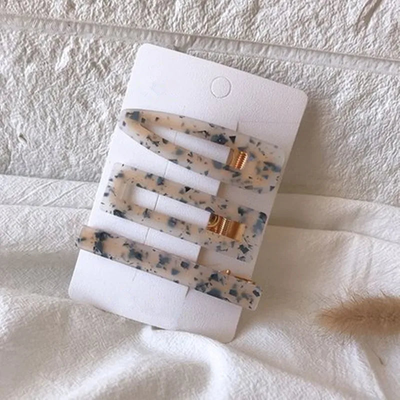 UXSL Girls Hairpins Cute Cat Acetate Hair Clips Headdress Womens Water Drop Leopard Print Barrettes Hair Accessories Gift