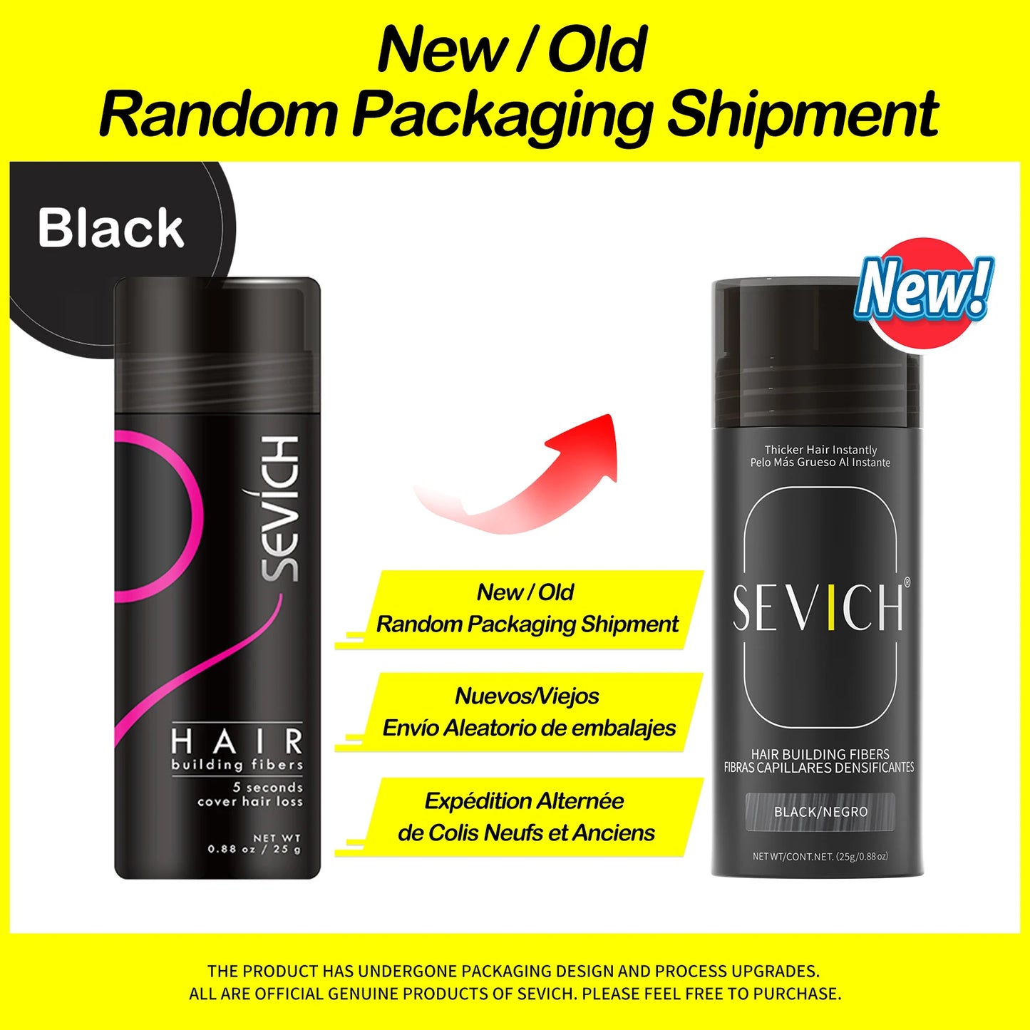 Sevich 25g hair building fibers powder hair loss products bald extension thicken hair spray jar keratin