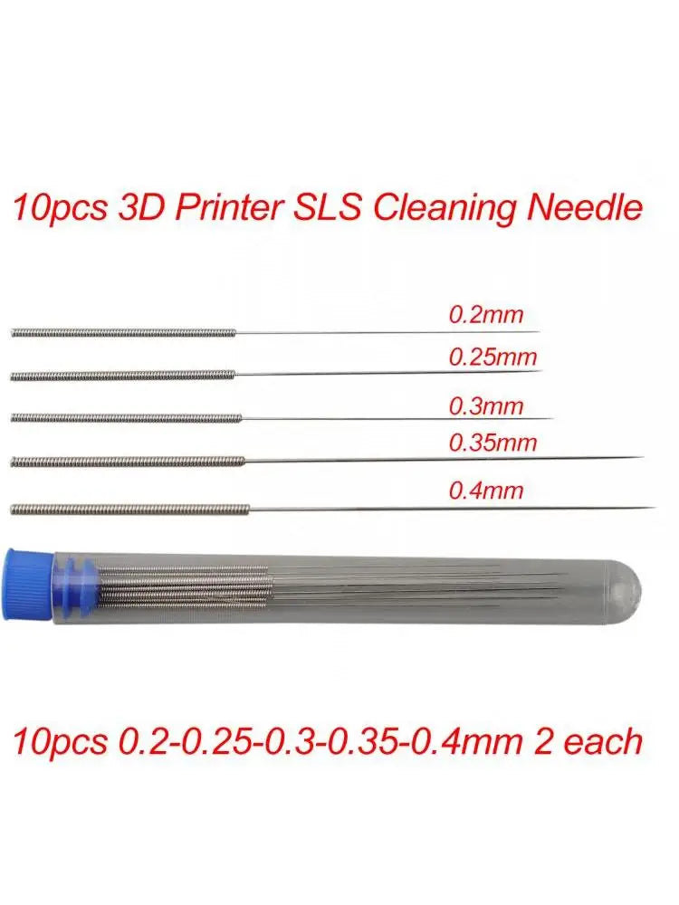 1Set Cleaning Needles 0.15-1.0mm Nozzle Clean Needle High Elasticity MK8 Nozles For cleaning filament remaining inside nozzles