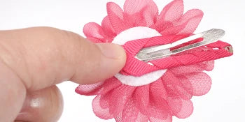 6Pcs Cute chiffon flower Anti slip bangs hair clip princess hair accessory suitable for girls daily use a choice as a gift