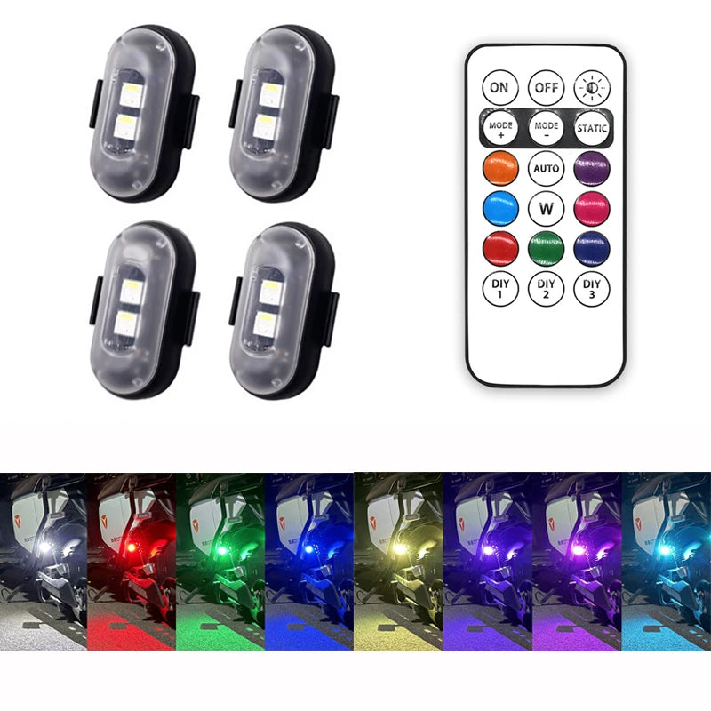 Car LED Warning Light – Rechargeable Wireless Multifunctional Safety Light with Remote Control