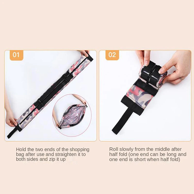 New Foldable Storage Bag Portable Travel Camouflage Handbags Large Capacity With Handle Japen Shopping Bag