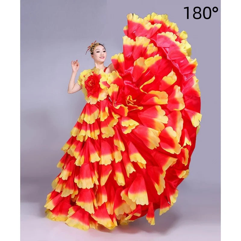 Women's ruffle flamenco dress