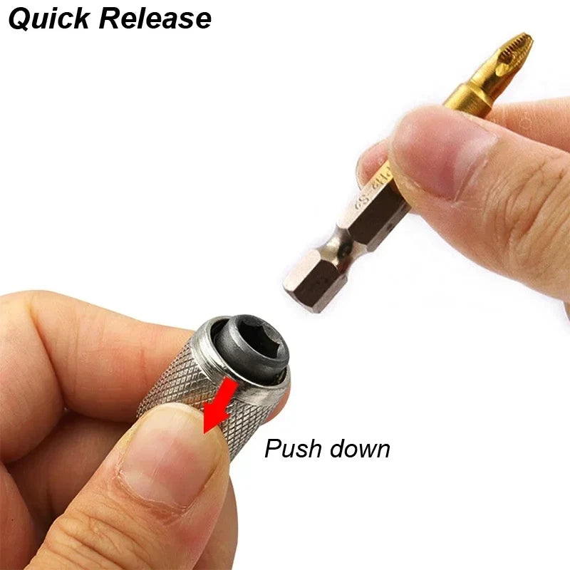 SDS Plus Convert To 1/4 Hex Shank Adapter Hexagonal Converter Electric Hammer Power Screwdriver Bit Holder Socket Impact Driver