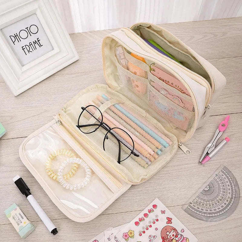 Kawaii Multi-Layer Pencil Case for Students - Cute and Functional