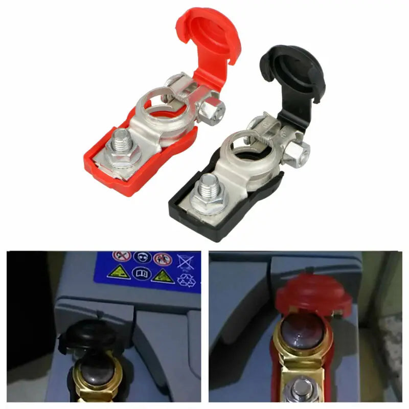 2pcs Battery Terminal Cable Clamp Negative + Positive Top-Post For Toyota For Cars And Truck Accessories
