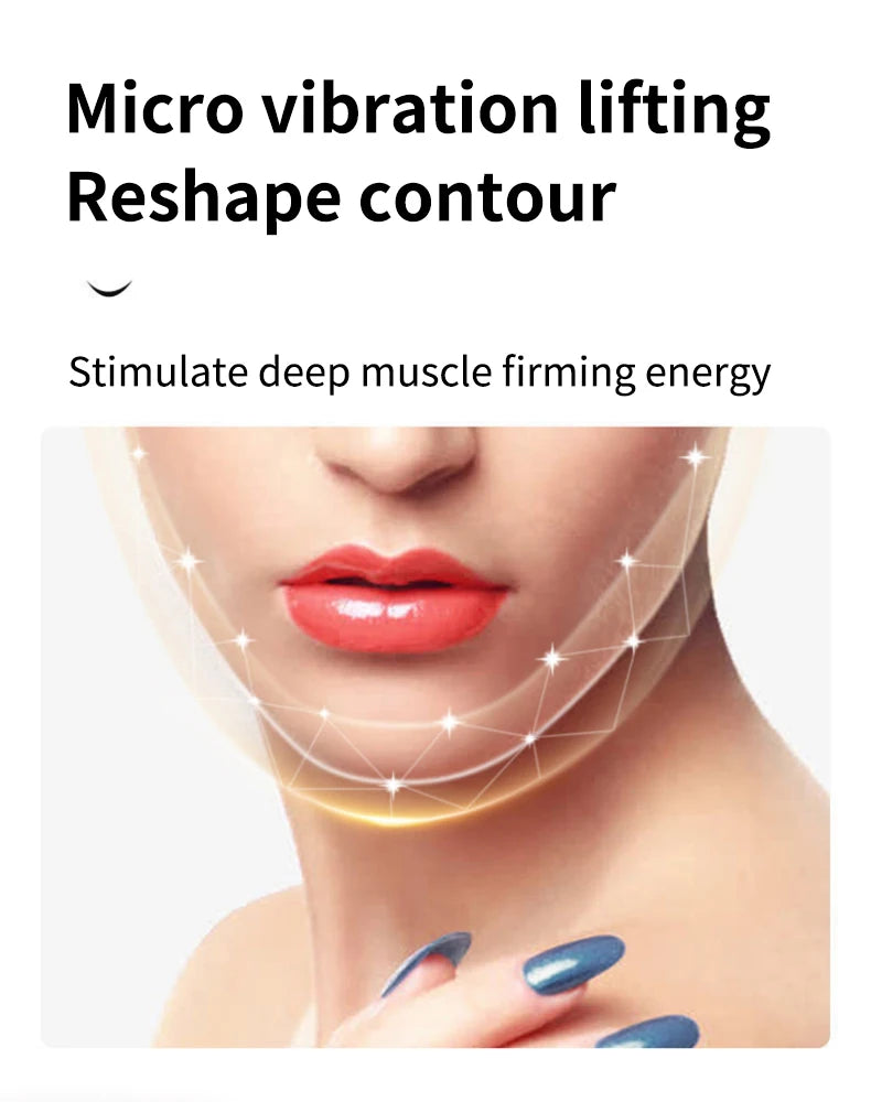 V-Face Massager for Facial Lifting, Tightening, and Sagging Prevention with 12 Adjustable Modes for Home Use