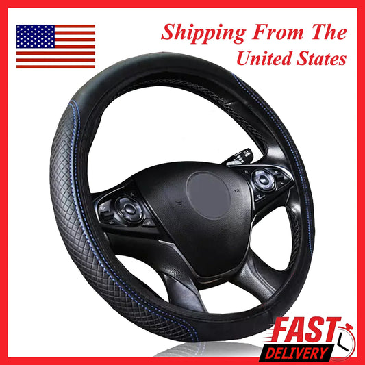 A Comfortable Soft PU elastomeric stretchable automotive steering wheel cover without inner ring fits 37-38CM