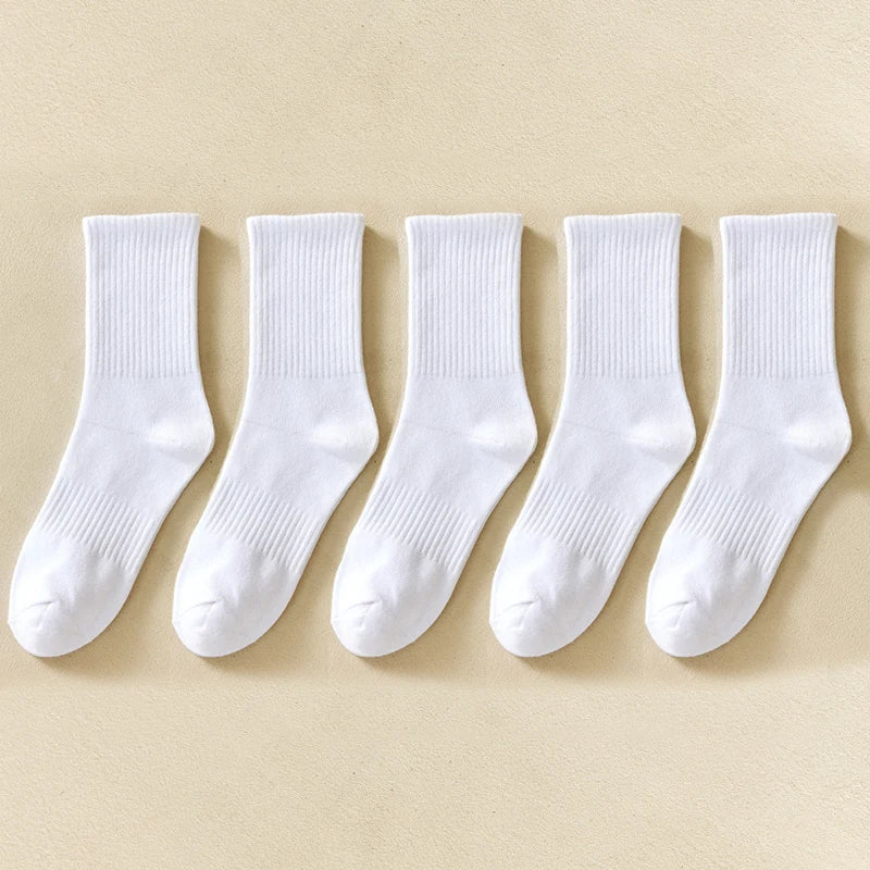 Men's Cotton Crew Socks — White, 1 & 10-Pair Packs, Plus Size