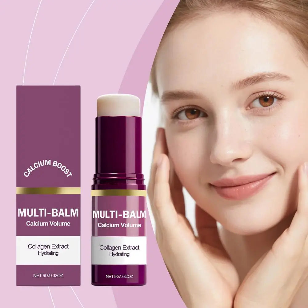 Calcium & Collagen Multi Balm Stick 9g – Anti-Wrinkle, Firming & Moisturizing for Eyes, Neck & Face | CPNP Certified | 1, 2 & 3 Pcs