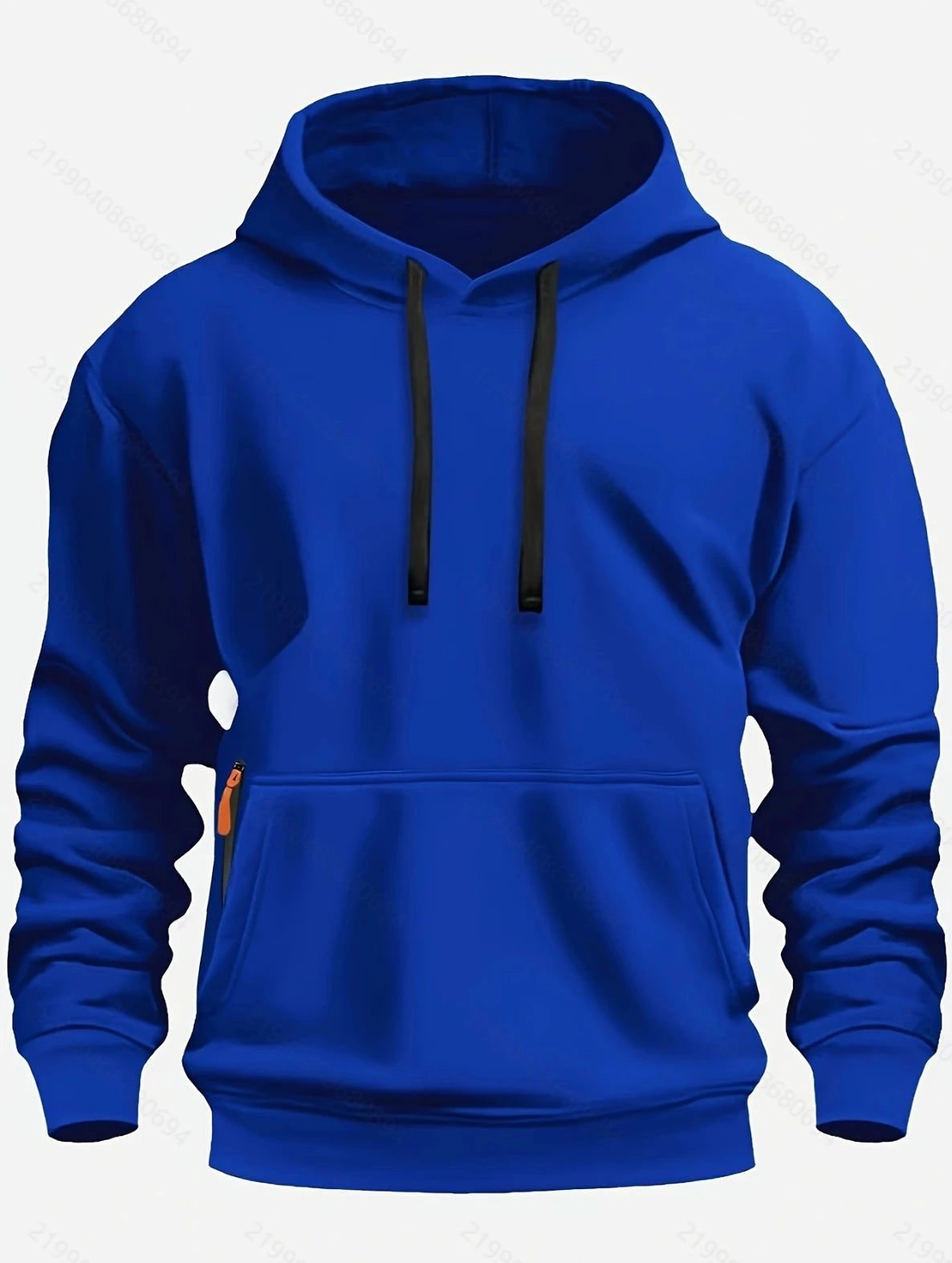 Men's Solid Color Fleece Hoodie - Warm Hooded Pullover Sweatshirt - photo 7