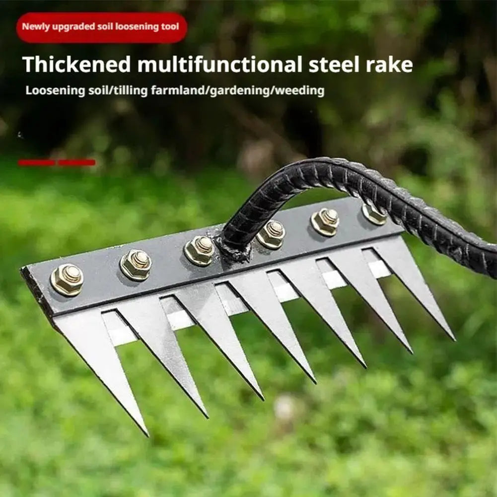 5/6/7/8 Garden Hoe Weeding Tool Digging Wild Vegetables Weeding Loosening Soil Agricultural Farm Tools Menggang Rake Accessories