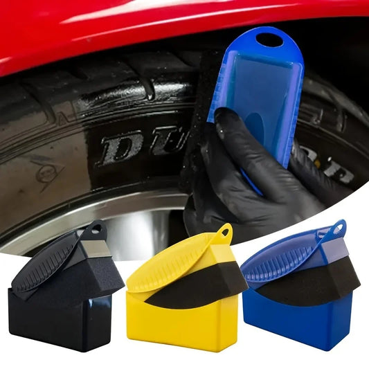 Dual-Sided Tire & Rim Detailing Brush – Car Wash Sponge