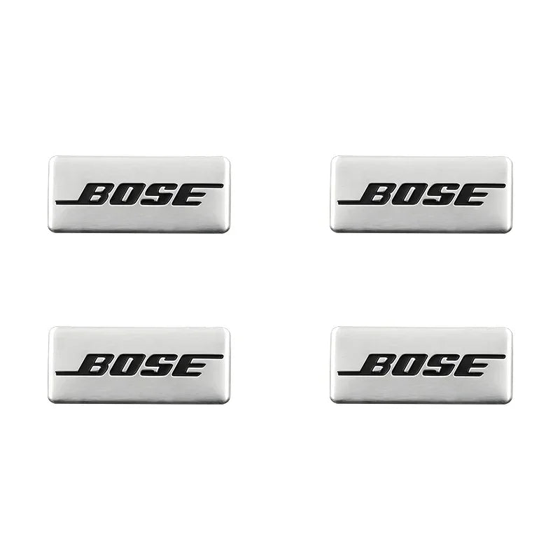 4/10 aluminum car audio badges, 3D aluminum speaker car audio badge decorative stickers, center console decorative stickers